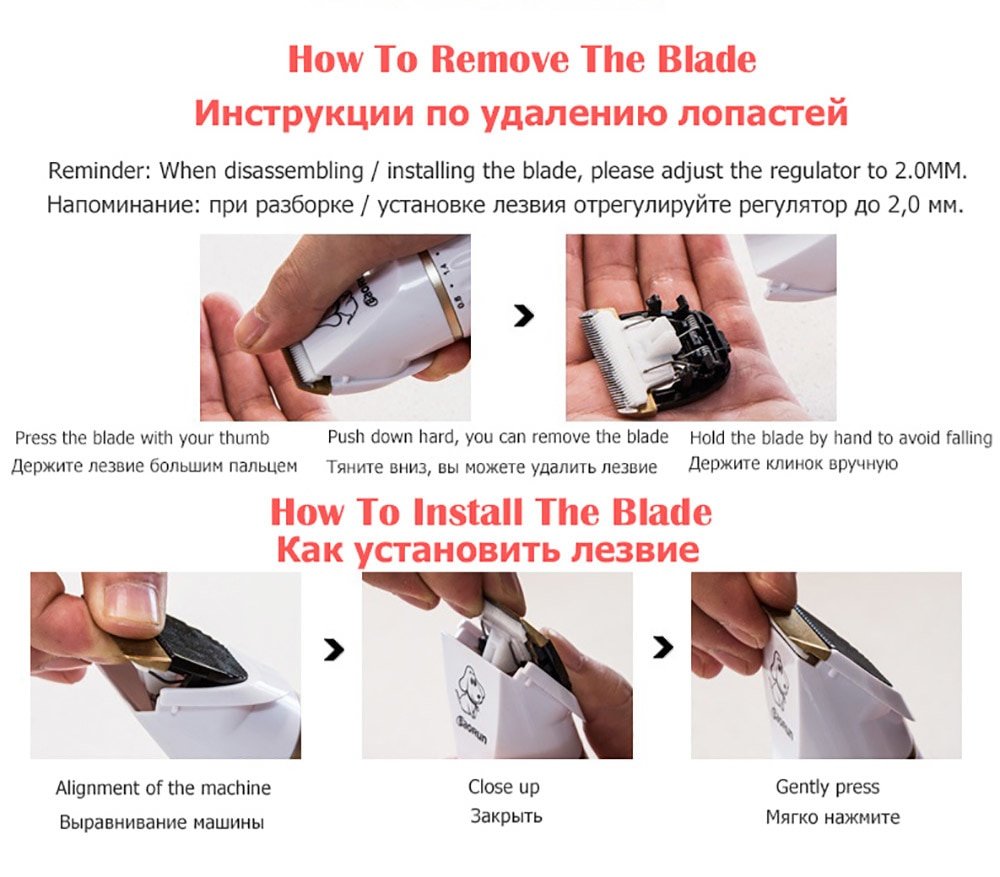 Pet Hair Clipper with Ceramic Blade & Silent Motor 8 Pet Hair Clipper with Ceramic Blade & Silent Motor
