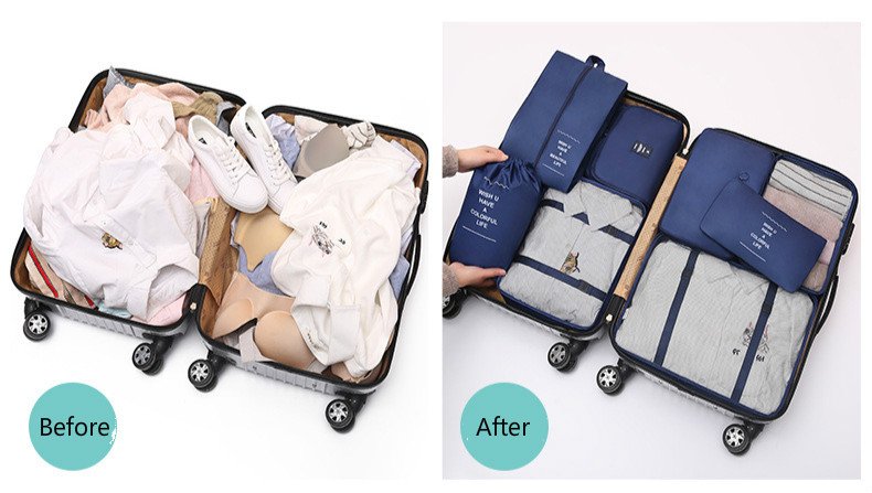 8-piece Set Luggage Divider Bag Travel Storage 6 8-piece Set Luggage Divider Bag Travel Storage