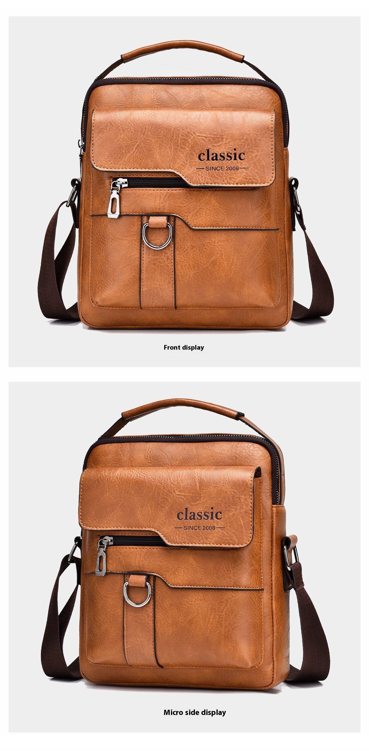 Men’s Messenger Bag – PU Leather Retro Crossbody 14 Men’s Messenger Bag – PU Leather Retro Crossbody