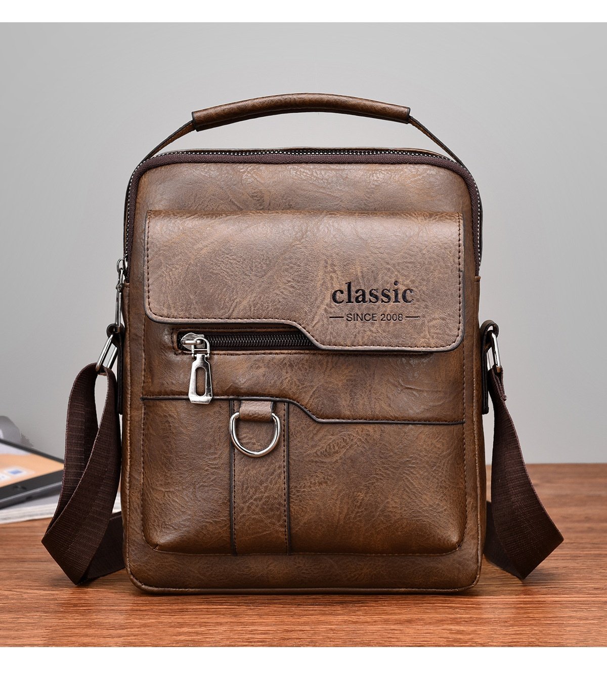 Men’s Messenger Bag – PU Leather Retro Crossbody 18 Men’s Messenger Bag – PU Leather Retro Crossbody