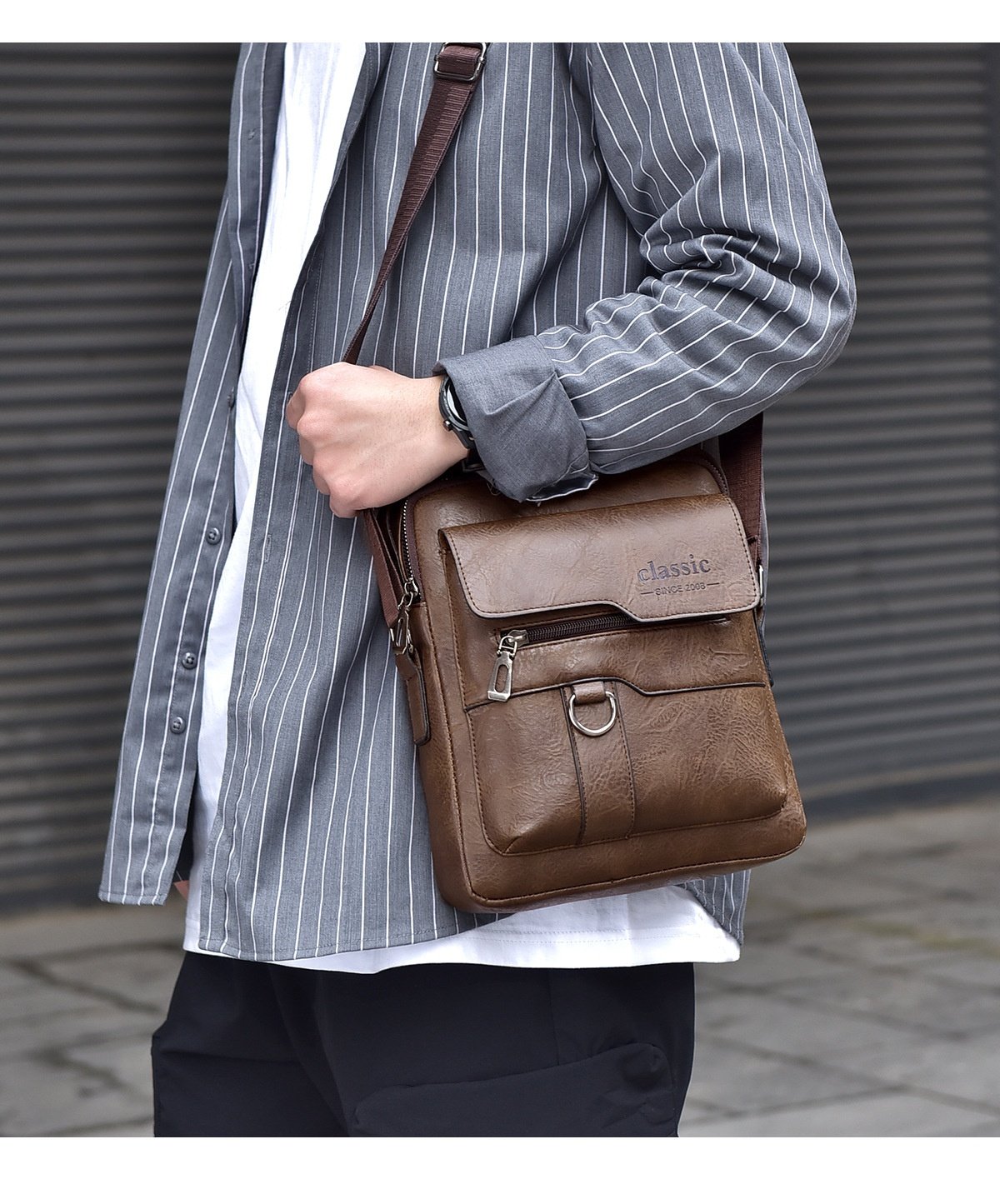 Men’s Messenger Bag – PU Leather Retro Crossbody 22 Men’s Messenger Bag – PU Leather Retro Crossbody