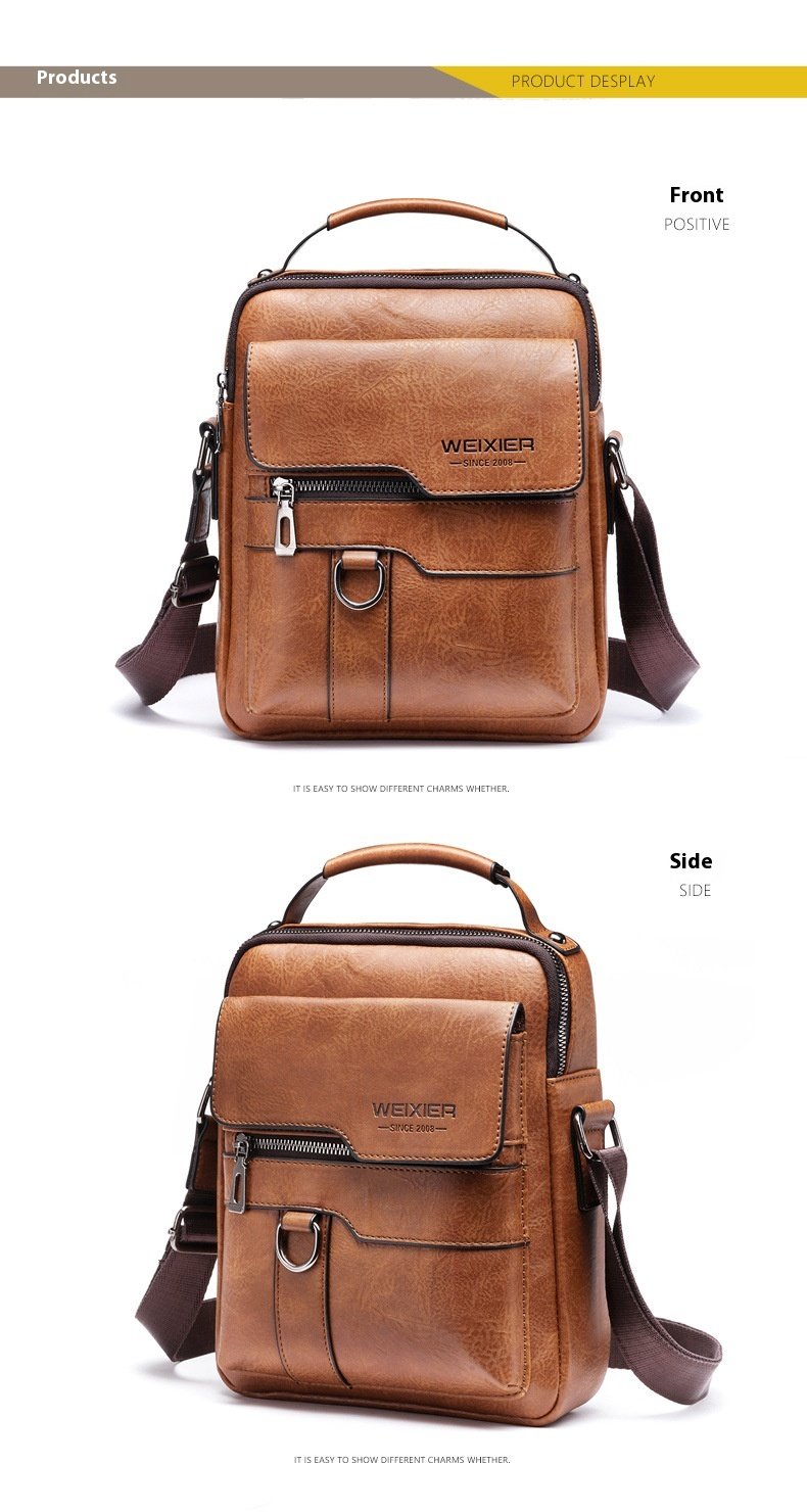 Men’s Messenger Bag – PU Leather Retro Crossbody 9 Men’s Messenger Bag – PU Leather Retro Crossbody