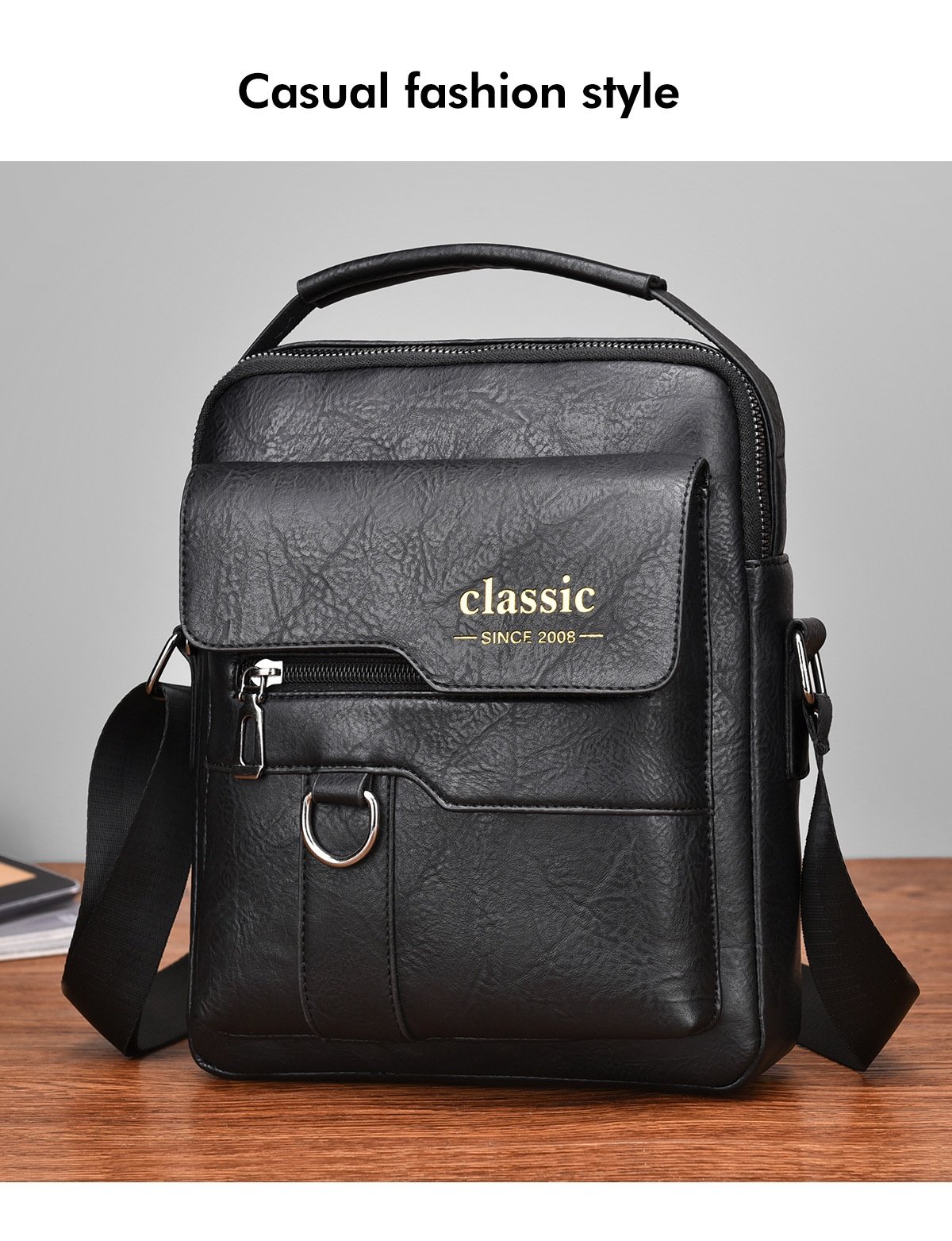Men’s Messenger Bag – PU Leather Retro Crossbody 19 Men’s Messenger Bag – PU Leather Retro Crossbody