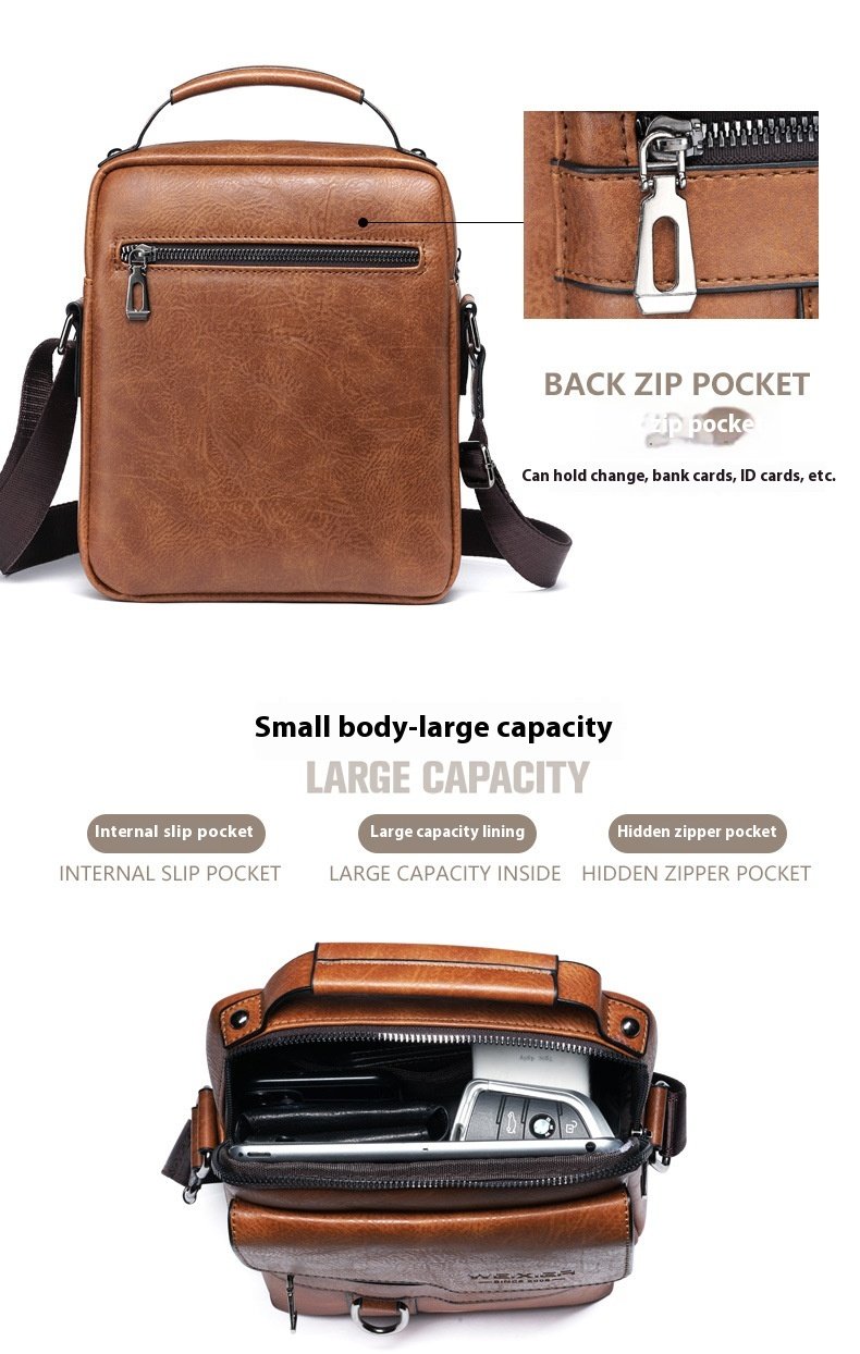 Men’s Messenger Bag – PU Leather Retro Crossbody 6 Men’s Messenger Bag – PU Leather Retro Crossbody