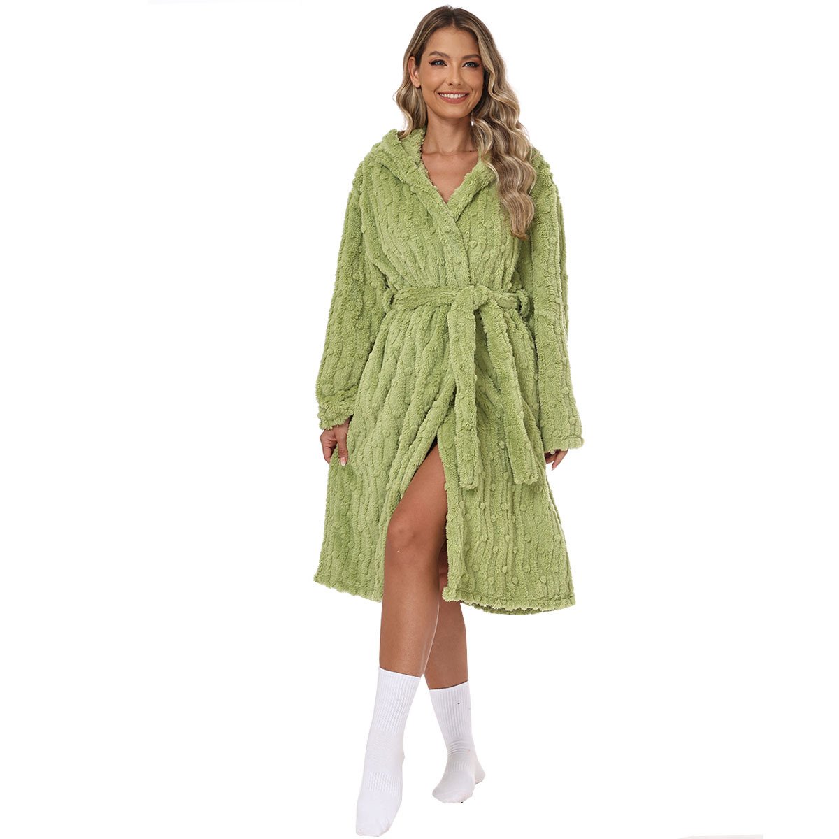 Flannel Bathrobe Night-Robe Sweet Cute Home Wear 24 Flannel Bathrobe Night-Robe Sweet Cute Home Wear