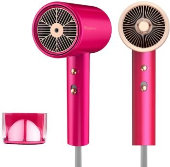 1800W Ionic Hair Dryer with Nozzle & 3 Heat Settings
