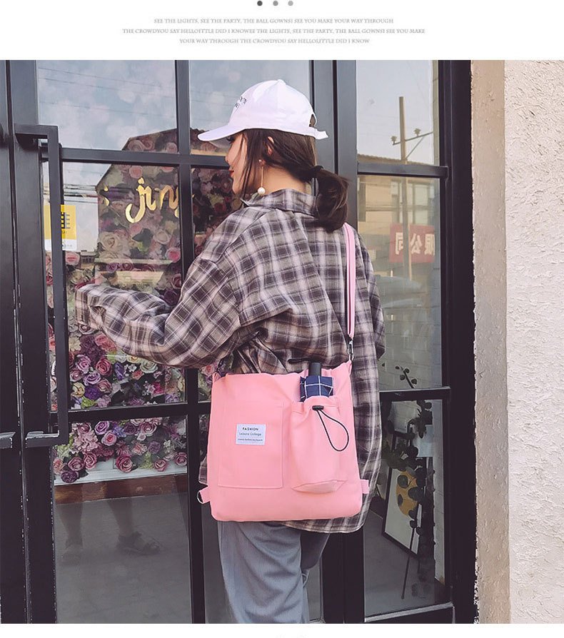 Harajuku Canvas Bags Students Handbag With 6 undefined