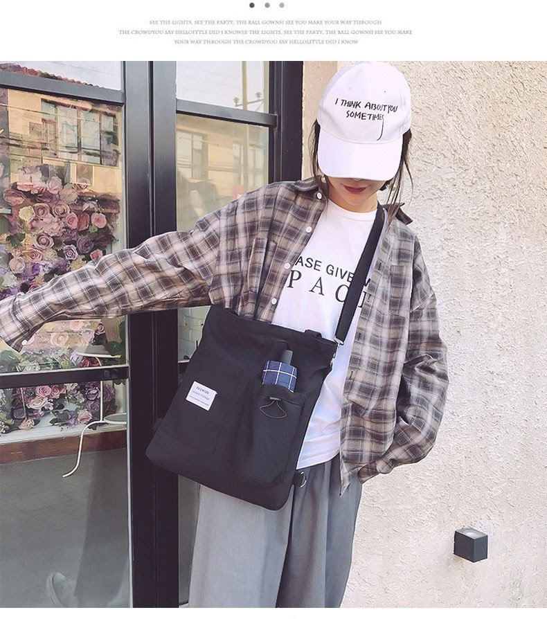 Harajuku Canvas Bags Students Handbag With 13 undefined