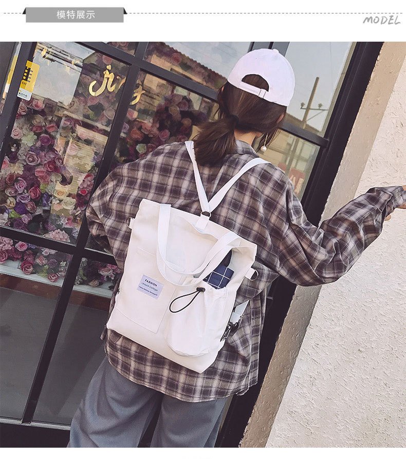 Harajuku Canvas Bags Students Handbag With 3 undefined