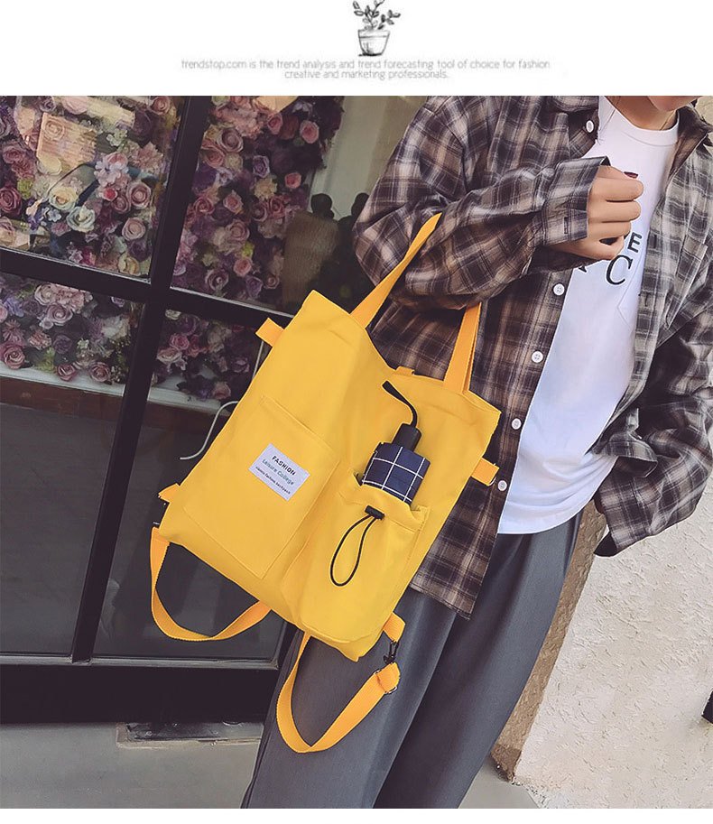 Harajuku Canvas Bags Students Handbag With 9 undefined