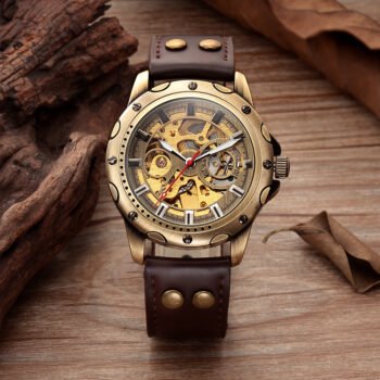 Men’s Skeleton Steampunk Automatic Mechanical Watch