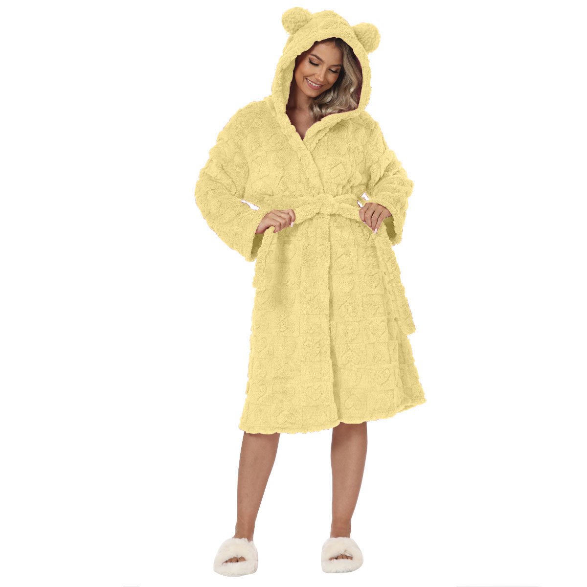 Flannel Bathrobe Night-Robe Sweet Cute Home Wear 12 070558a5 fefd 4d8a ad95 5e09b09fcebc