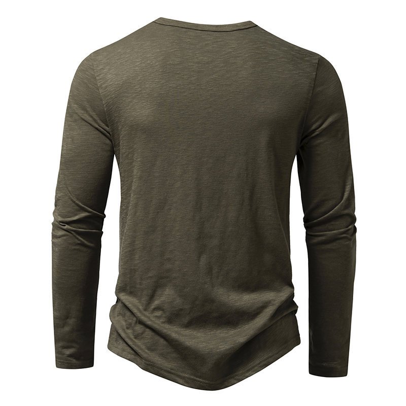 Men’s Long Sleeve Casual Pullover T-Shirt Autumn & Spring 4 2404110933480320700