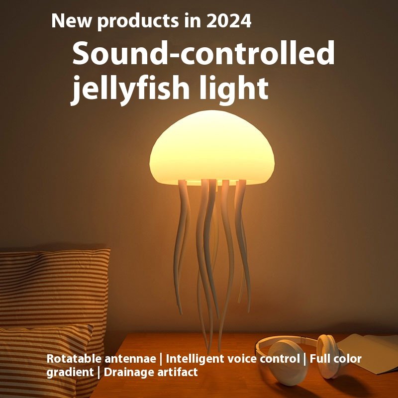 LED Jellyfish Mood Lamp - Portable Night Light 2 2404130509290325600
