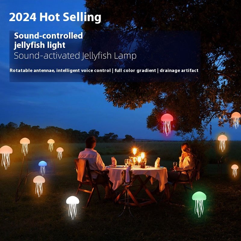 LED Jellyfish Mood Lamp - Portable Night Light 3 2404130509300320000