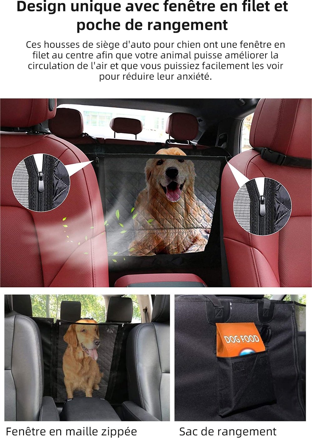 Dog Car Seat Cover Pet Hammock Rear Back Seat Protector 3 2406260108480322000