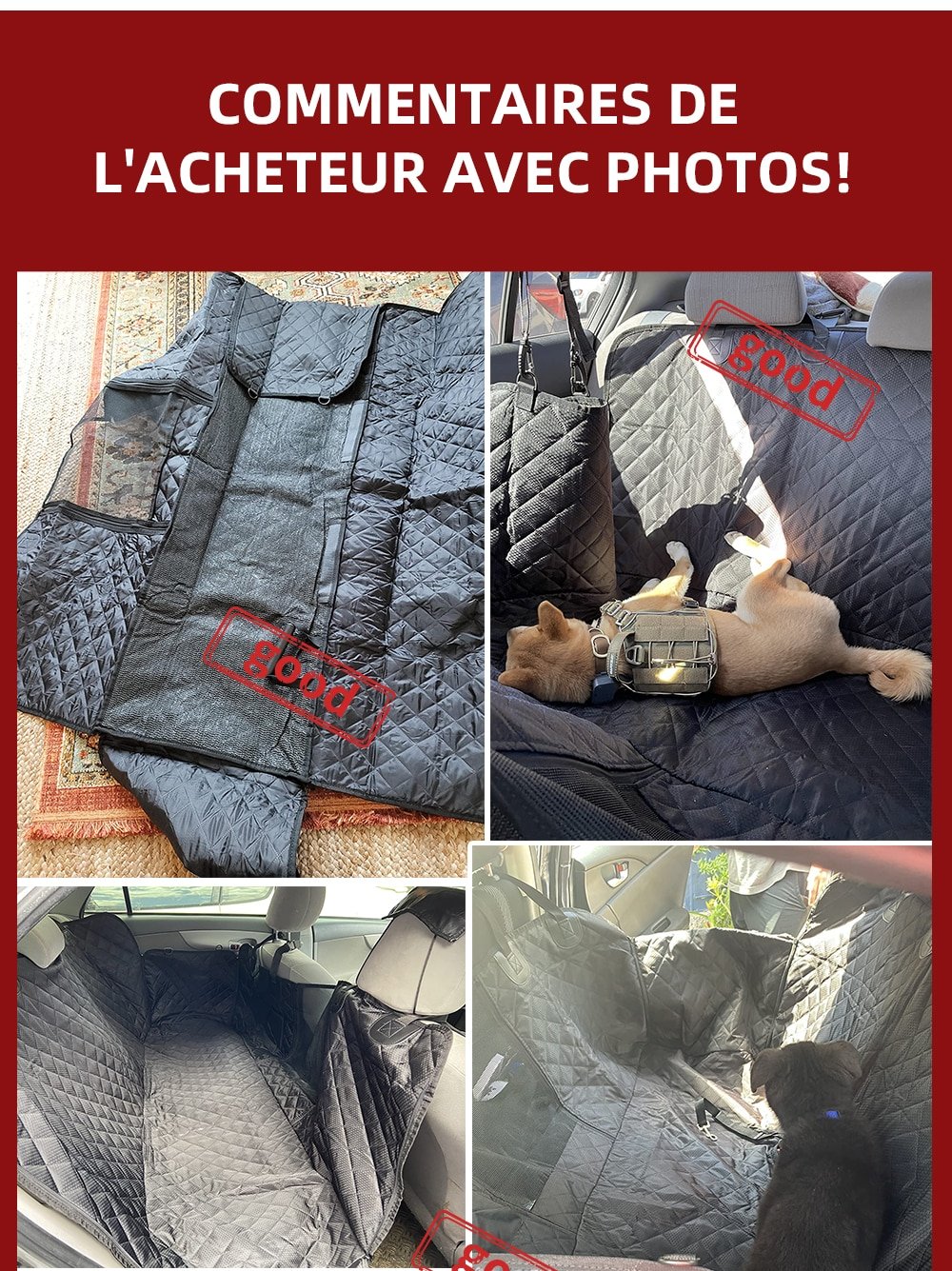 Dog Car Seat Cover Pet Hammock Rear Back Seat Protector 16 2406260108490326200