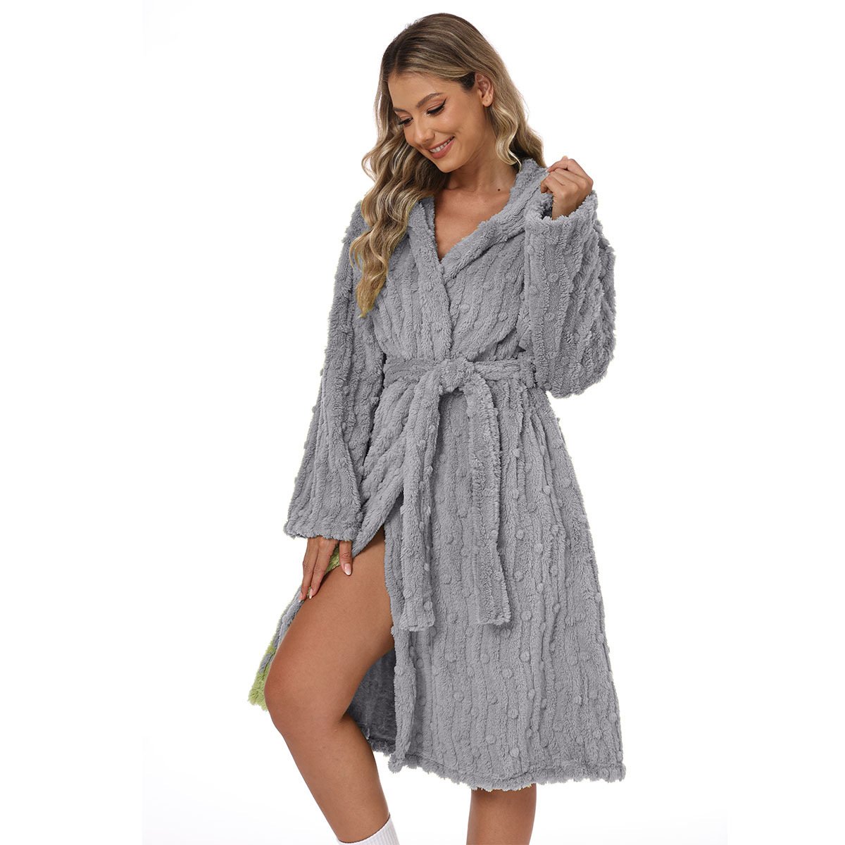 Flannel Bathrobe Night-Robe Sweet Cute Home Wear 11 37577c91 7e3a 461b b12c 4cccfcebebbd