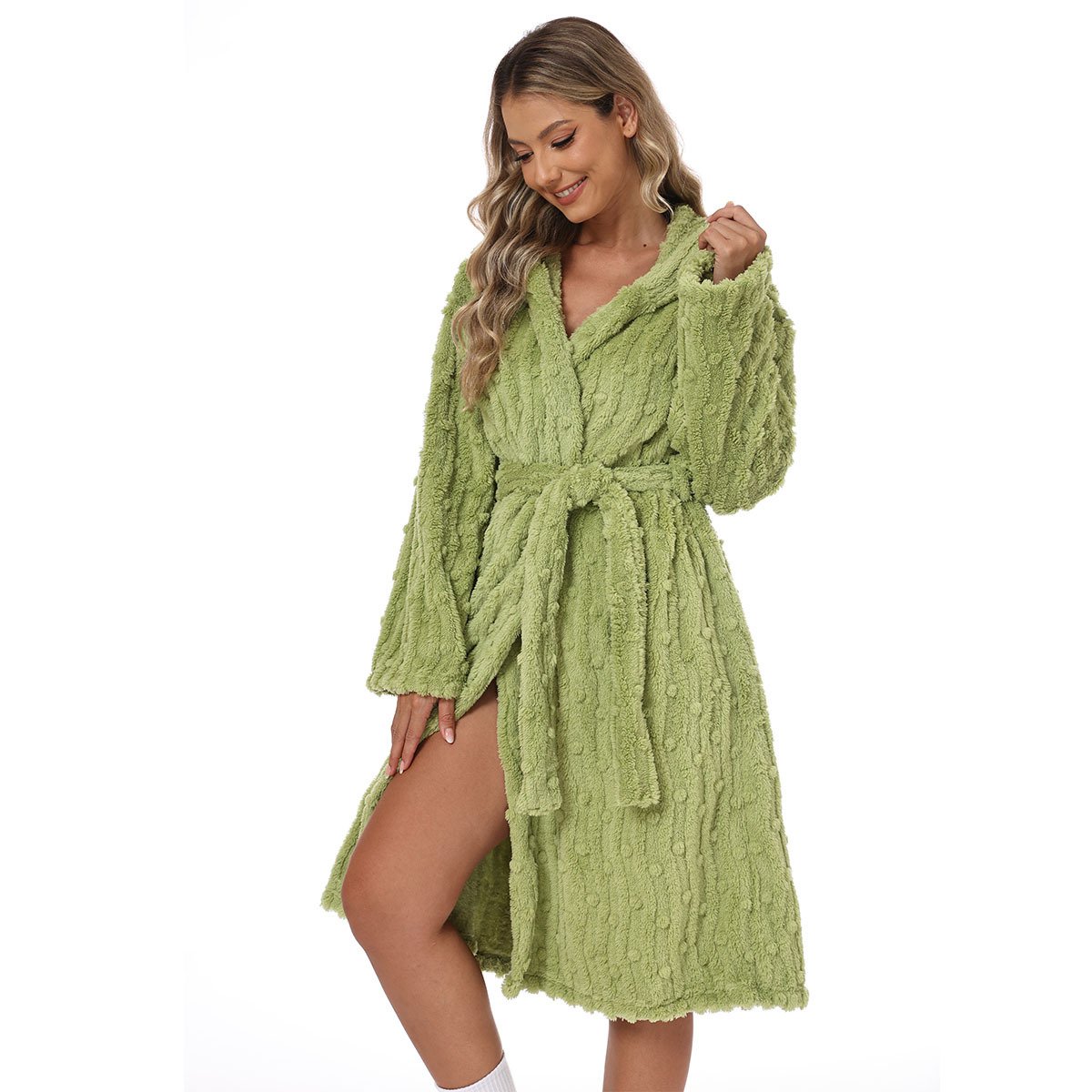 Flannel Bathrobe Night-Robe Sweet Cute Home Wear 19 81360544 51c8 4b6b b4b1 8525b4374677