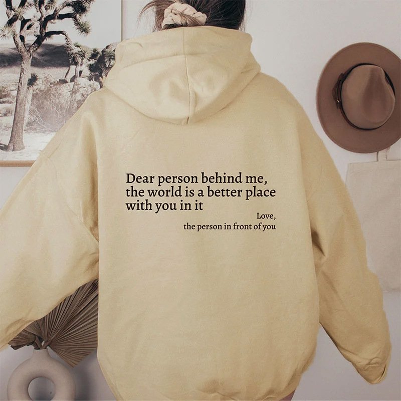 Dear Person Letter Hoodie – Unisex Kangaroo Pocket 3 null