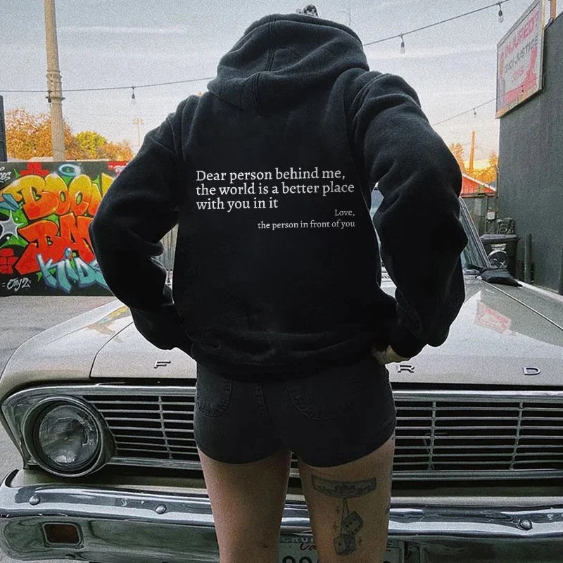 Dear Person Letter Hoodie – Unisex Kangaroo Pocket 7 null