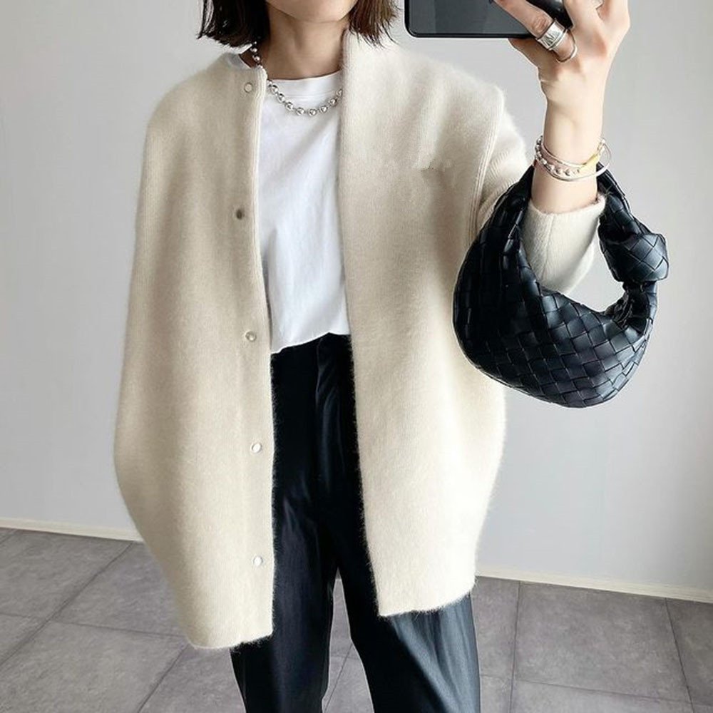 Women’s Solid Color Knitted Cardigan – Slim Fit Jacket 3 1 6a3a517a e26e 4d5e 80d7 49f08c88d44b