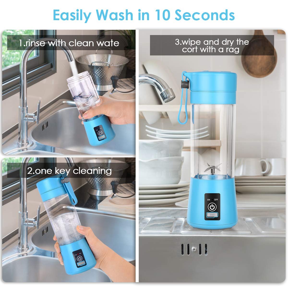 Portable USB Blender – Rechargeable Mini Juicer 380ML 3 2403100604010322500