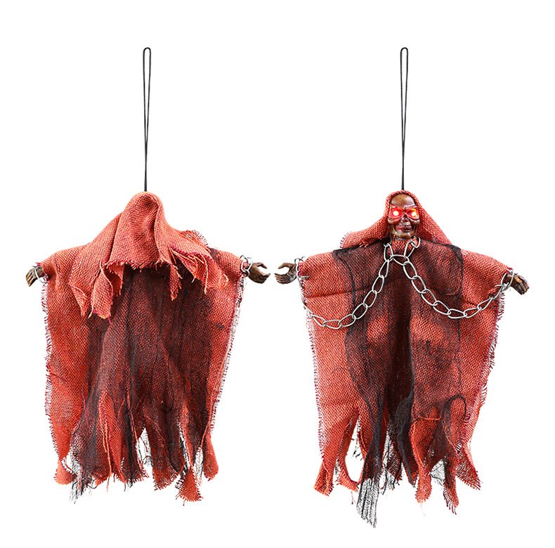 Halloween Hanging Ghost with Glowing Skull Decoration 2 67ab440c 4fad 40e6 9421 f35bbbf42e4e