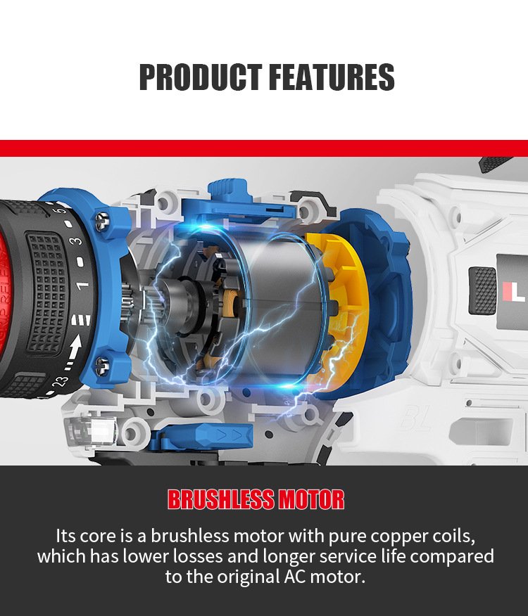 Brushless 21V/18V Electric Drill Set –Handheld Screwdriver 2 87eaf983 cfa5 4b66 a384 26544cb285cb