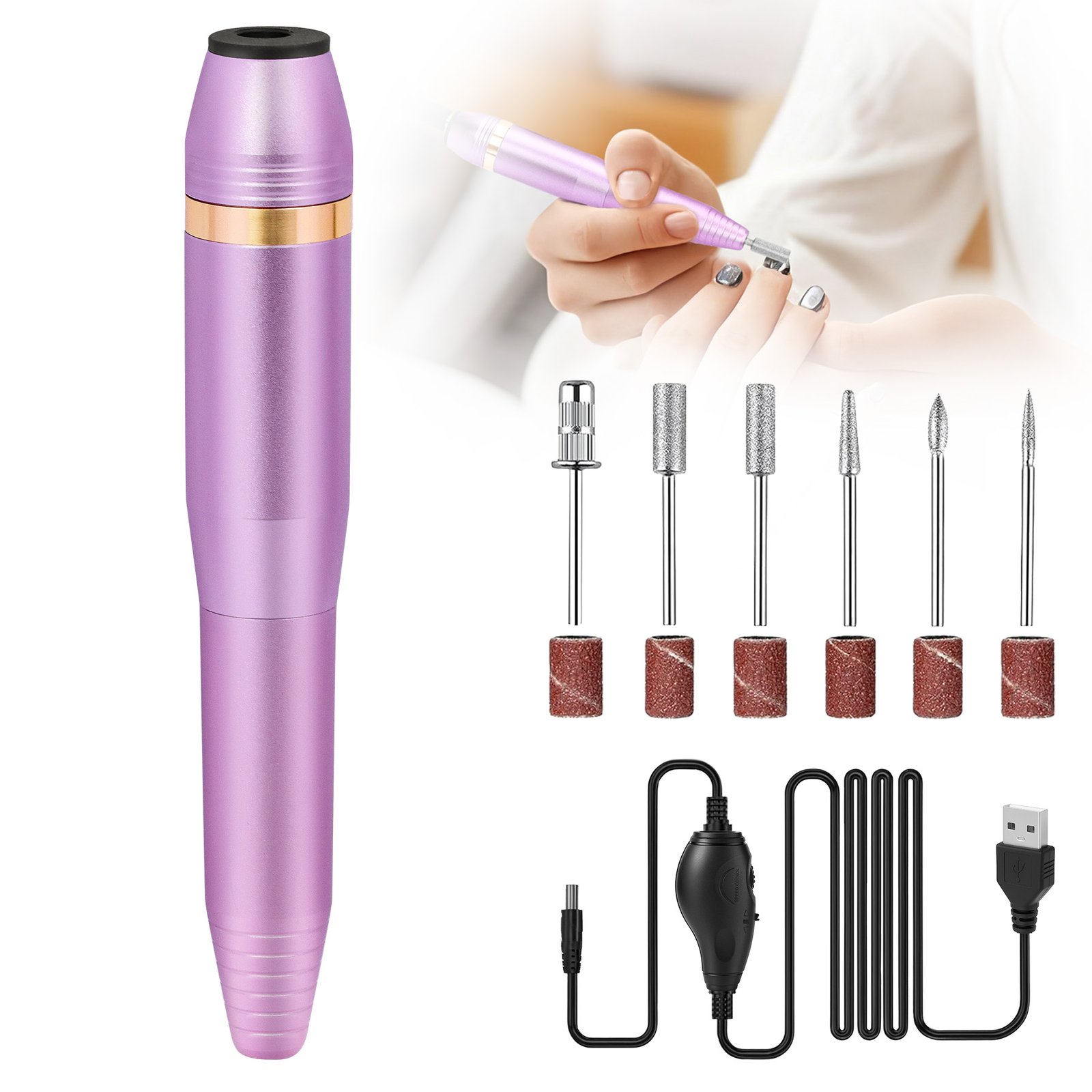Portable Electric Nail Drill Kit – Rose Gold 4 9ca18e18 b0ab 43b6 ad4a 505376de14f5