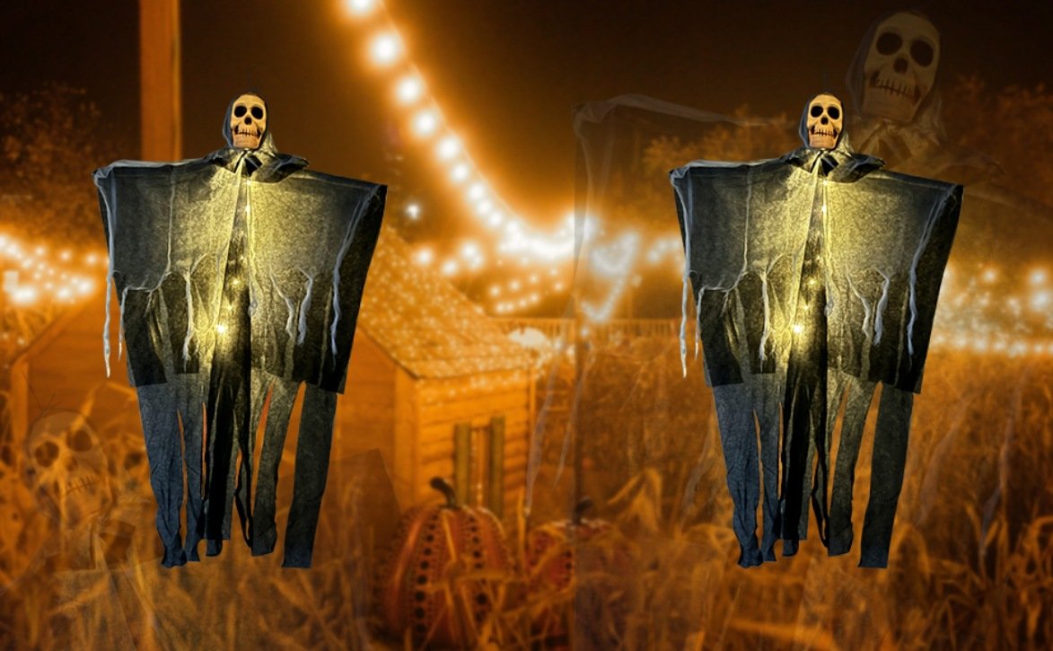 Halloween Hanging Ghost Skull Skeleton Decoration 85cm 5 cd2bdf23 a757 4362 bfb6 356bd0629558