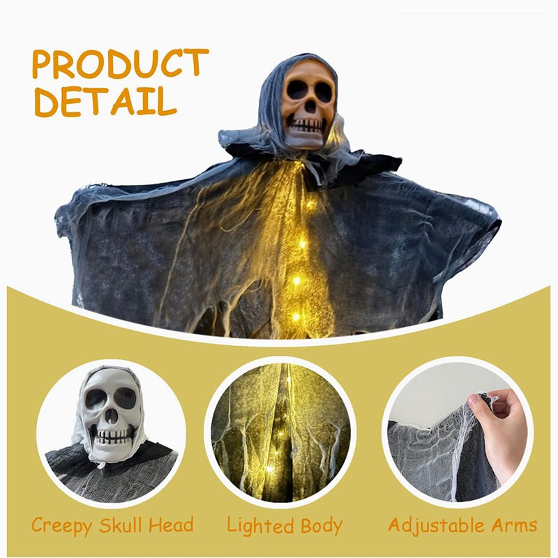 Halloween Hanging Ghost Skull Skeleton Decoration 85cm 2 d886be9d 2efe 4c31 89e2 13ecdf90f768