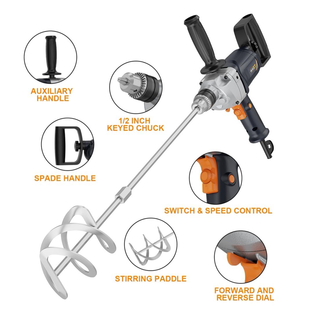 Electric Drill Mixer 1050W – Corded Concrete & Mud Mixer 7 e74ada18 7694 4c15 90ba 77f6cc53997e