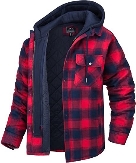 Men’s Plaid Hooded Winter Coat Warm Casual Jacket 6 20bc9c36 1c4a 4e0f 9bc2 89cc283cca5d