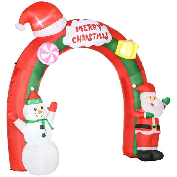 9ft Christmas Inflatable Archway with Santa & Snowman LED 7 91ba9762 6aef 4d80 b581 b79788e4db0b
