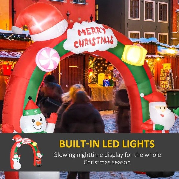 9ft Christmas Inflatable Archway with Santa & Snowman LED 4 b5f24c61 7937 406f 9c28 a3c28462fd07