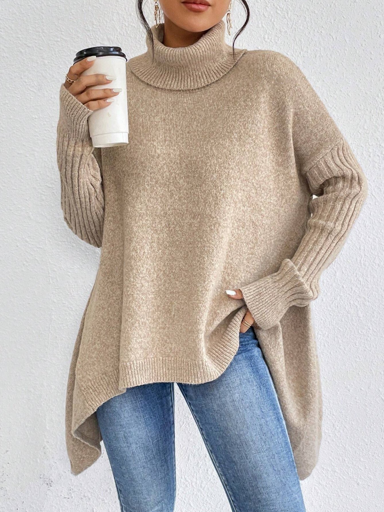 Irregular Turtleneck Sweater Women’s Winter Pullover 6 0d65b1f8 85f3 4df1 8e31 6fbcb89f57ca