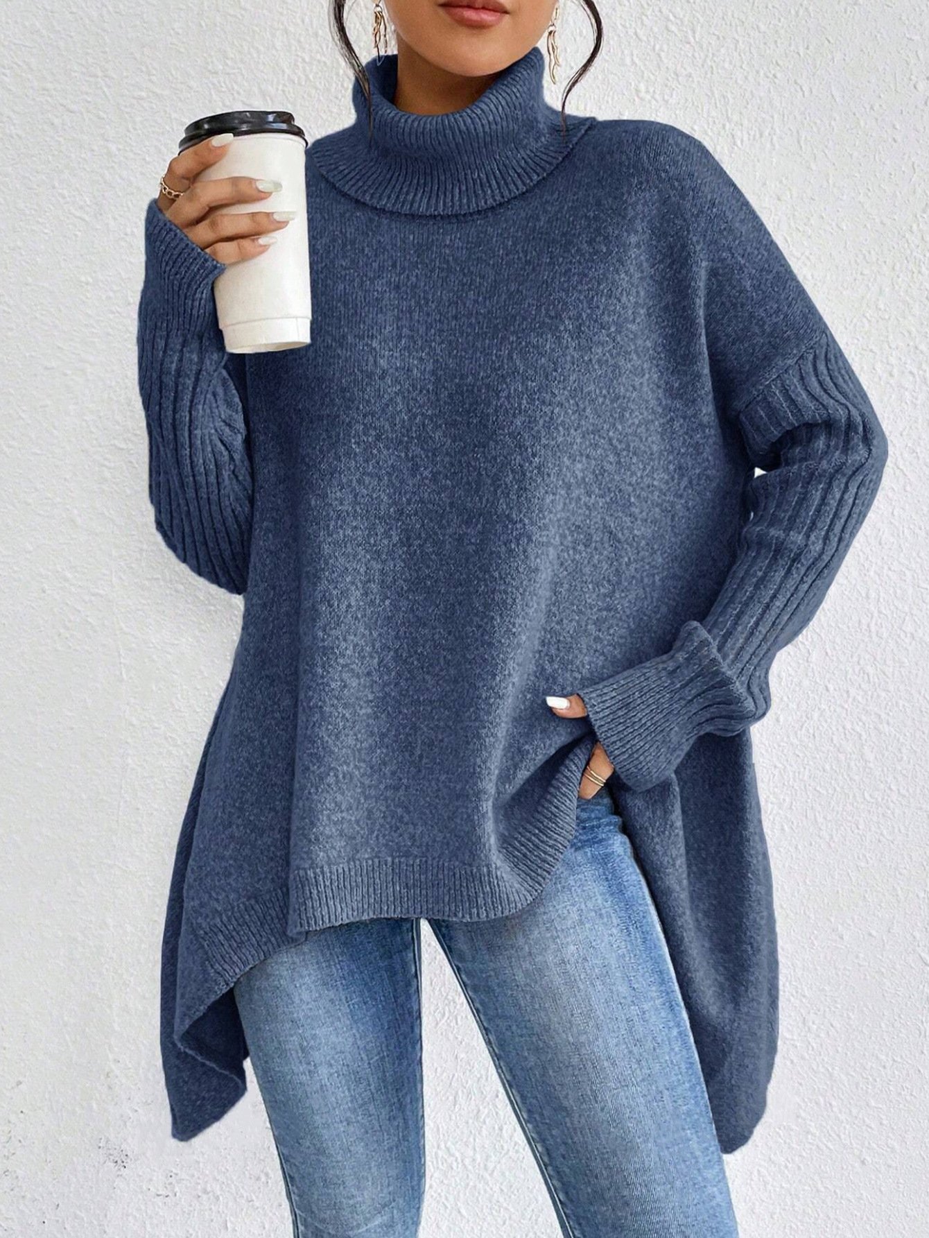 Irregular Turtleneck Sweater Women’s Winter Pullover 7 1 0fd334bc e317 43d1 bfcc 9b77eeef4e29
