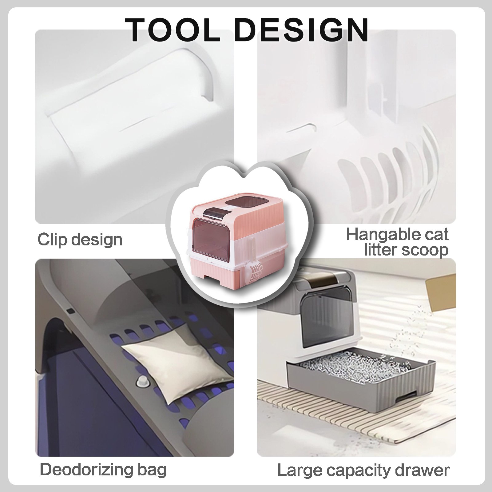 Super Large Cat Litter Box – One-Way, Drawer & Front Entry 9 439933c2 4a0d 43cf be27 8d13d931bf5c