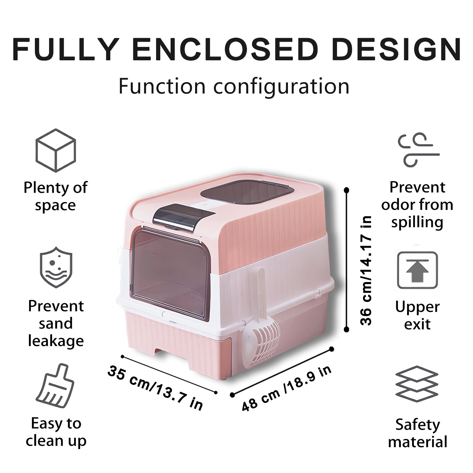 Super Large Cat Litter Box – One-Way, Drawer & Front Entry 6 52382365 0b8f 404c a51a b42b6c36fb72