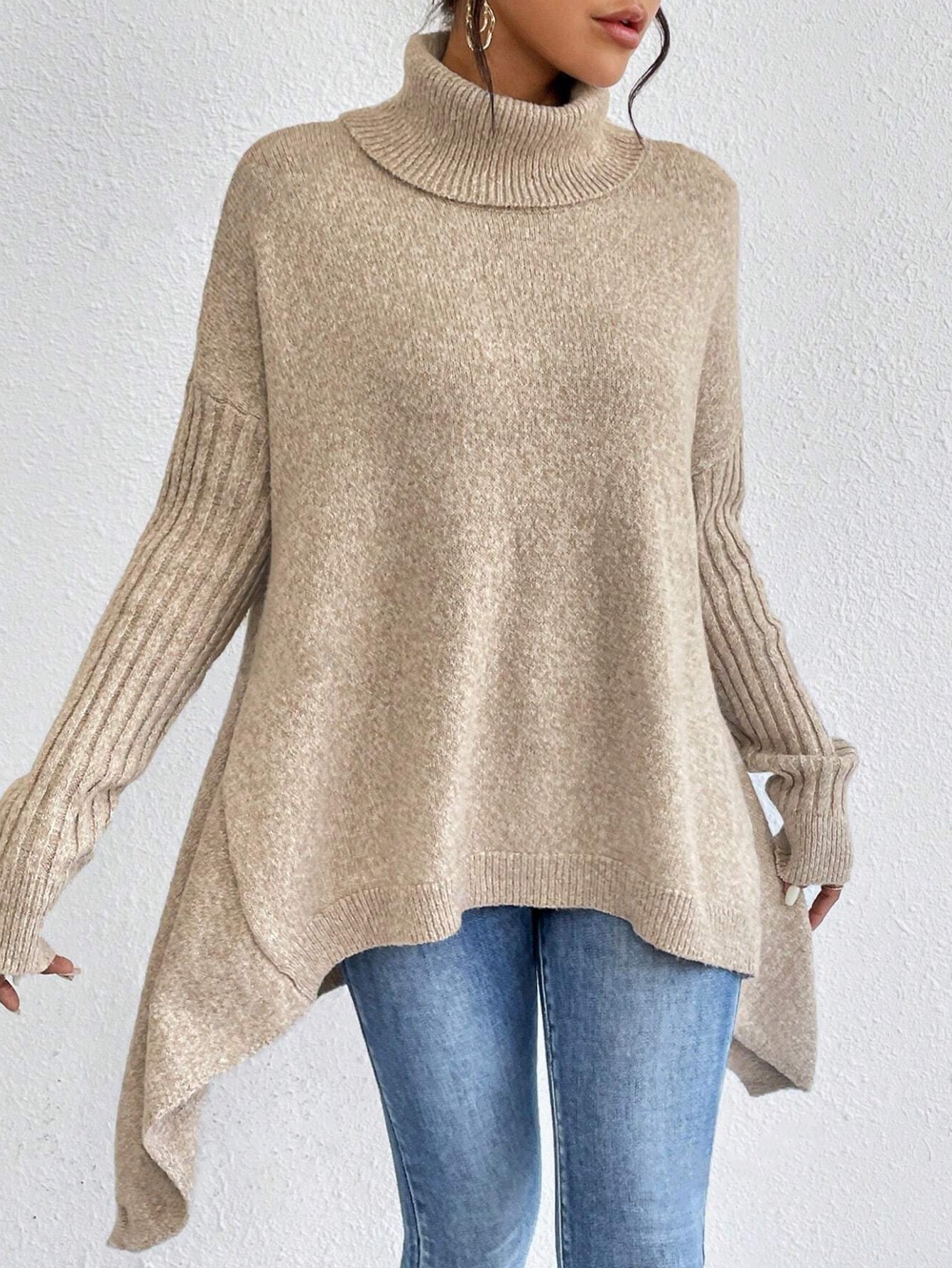 Irregular Turtleneck Sweater Women’s Winter Pullover 8 6f494788 7054 4f3f 9e96 da5f6a838f67