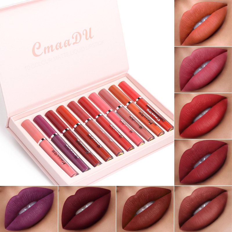 10-Pack Waterproof Matte Non-Stick Lipstick Set for Women 4 b04fa0fd e764 4289 a61c 956b170189b5