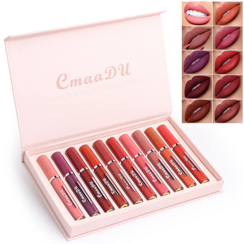 10-Pack Waterproof Matte Non-Stick Lipstick Set for Women 5 c50785f5 3ce7 4f5c 9267 487b93a37706