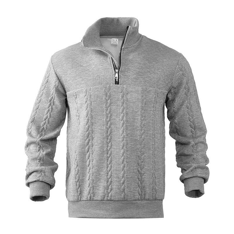 Men’s Jacquard Quarter-Zip Pullover Hoodie Fall Winter 4 8d7884da f055 4e4d 8a16 79ad0626f328
