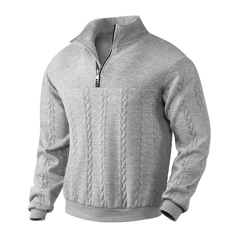 Men’s Jacquard Quarter-Zip Pullover Hoodie Fall Winter 5 c21af313 6617 4228 ac7f ab0bbe0e31d3