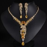 Leopard Retro Zircon Necklace & Jewelry Set for Women