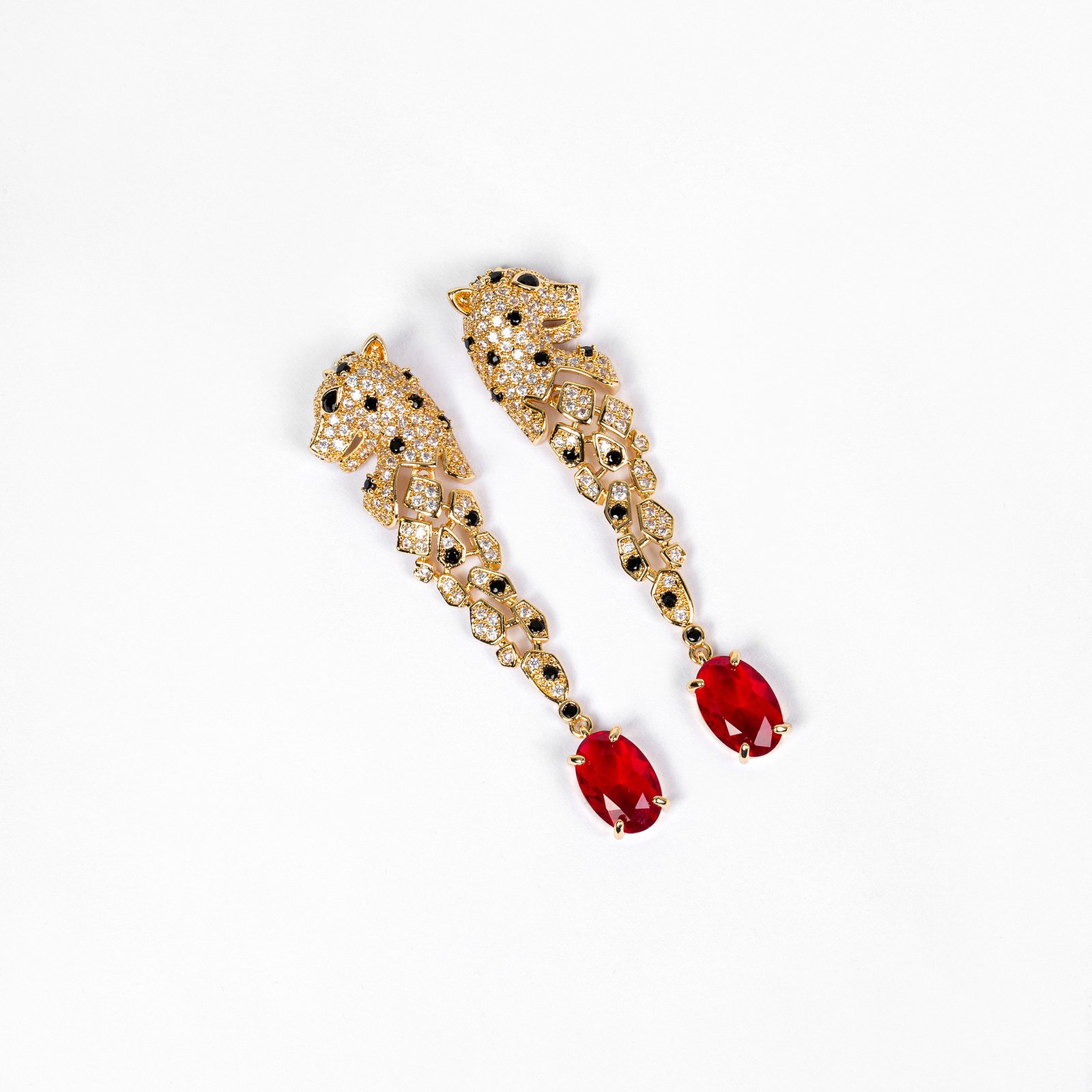 Leopard Retro Zircon Necklace & Jewelry Set 13 undefined